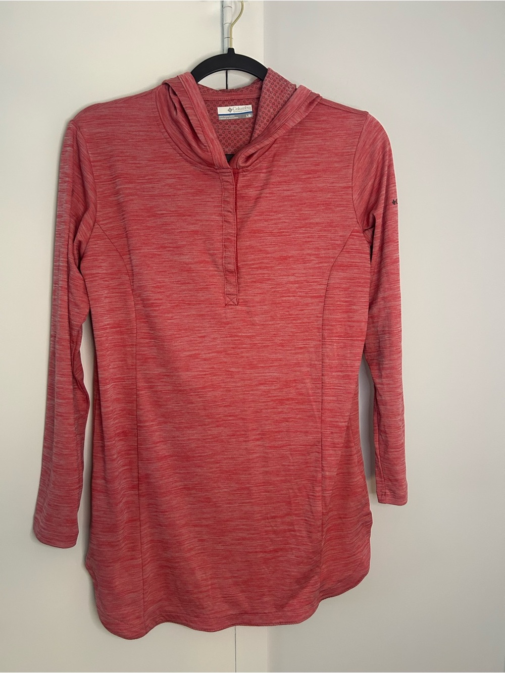 Columbia Women's Heathered Coral Hoodie Pullover Size L